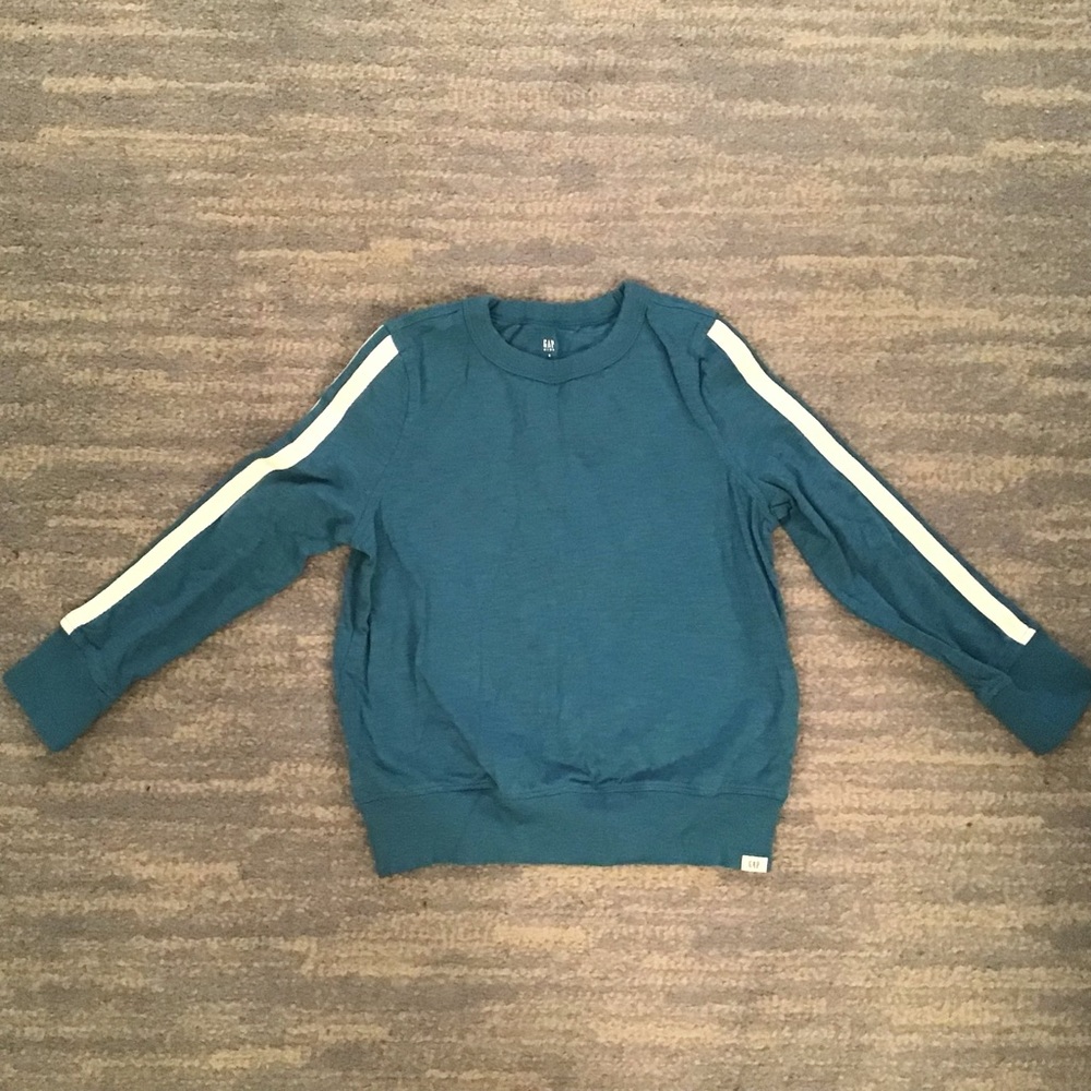 Kids Teal Sweatshirt with White Stripes